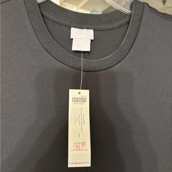 Chico's Black A-line Maxi Dress size 1 (8-10) - Picture 7 of 7